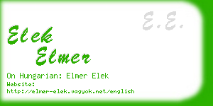 elek elmer business card